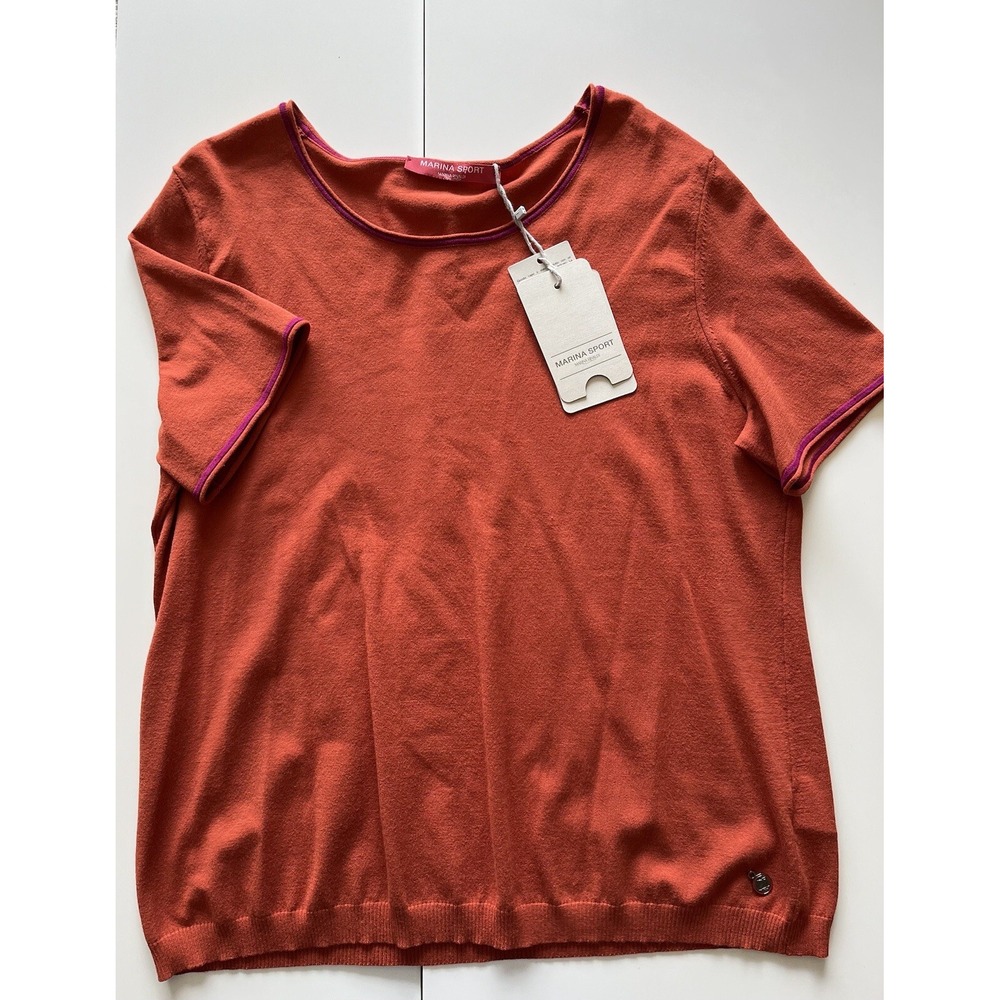 Marina Sport Abbracci Shirt - Large -‎ Orange/Purple - NWT